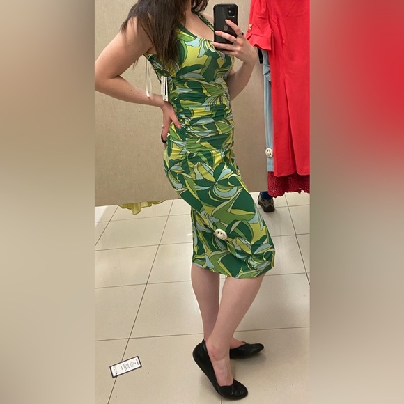 Long Green Bar III Dress Size M - Picture 4 of 4